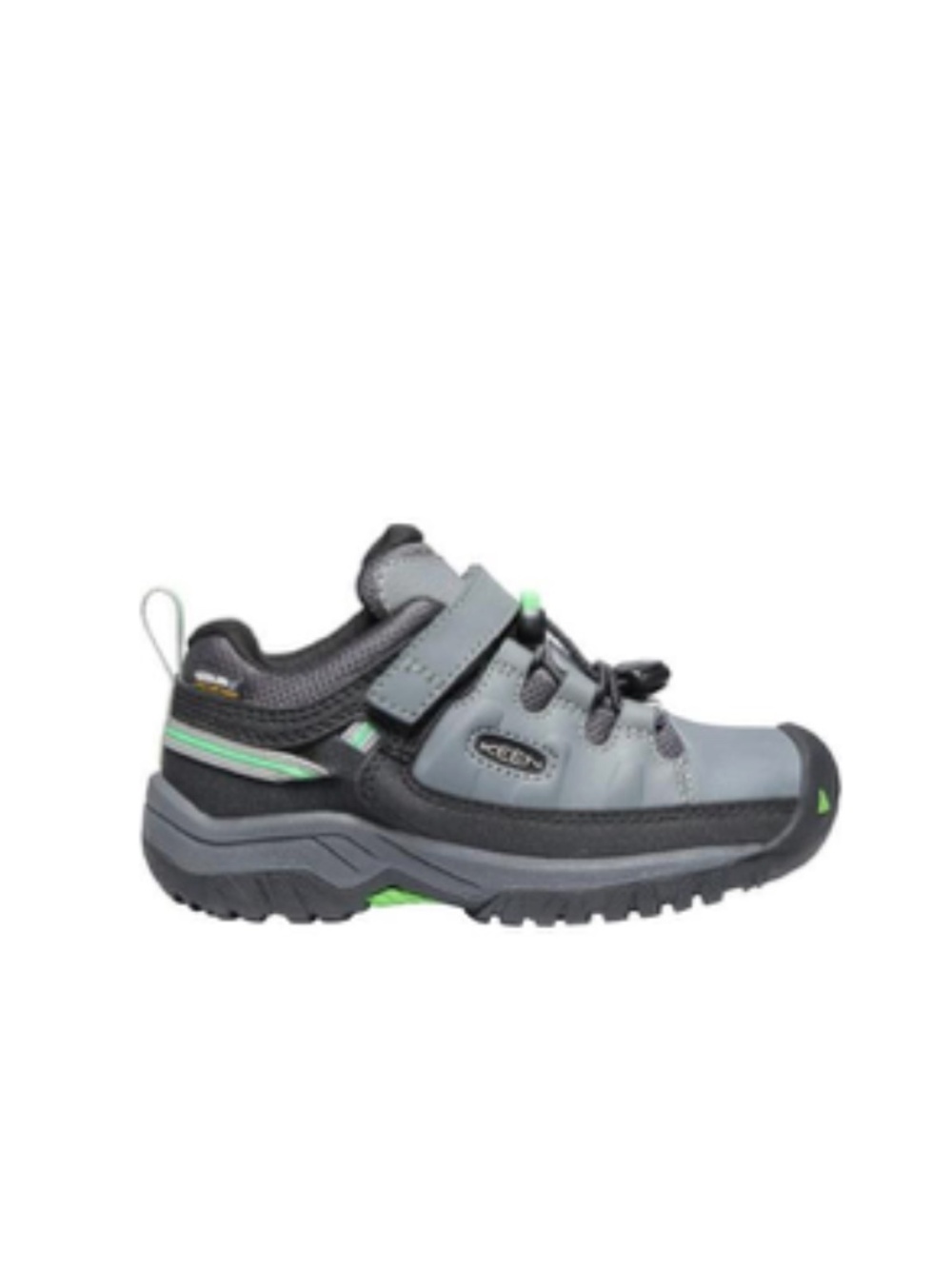 KEEN Targhee Low Waterproof Hiking Shoes - Little Kids' Steel Grey/Irish Green 8